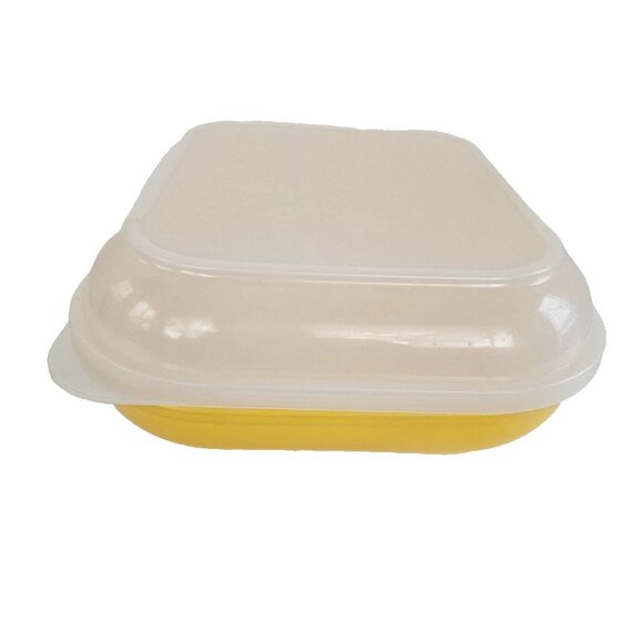 Vintage Season N Serve Large Meat Marinade Tenderizer Container With Lid Yellow - Picture 2 of 9